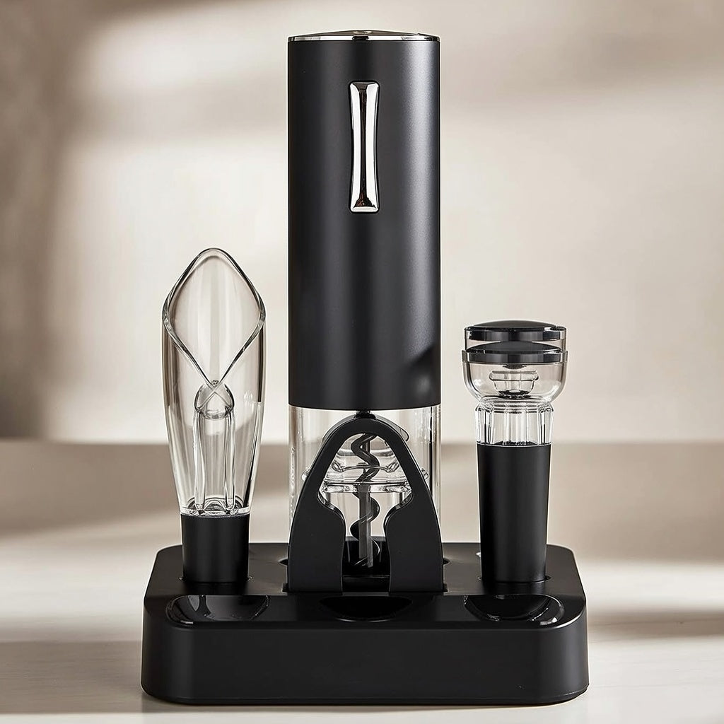 Abridor de Vino Eléctrico 5 en 1™ – Elegancia y Comodidad