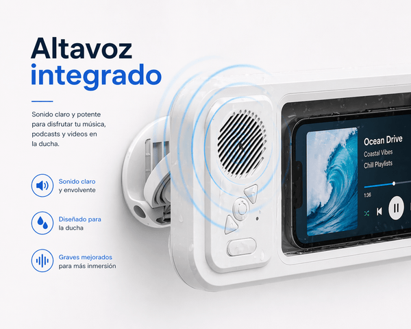 SoundShower™ — Música en la Ducha Sin Arriesgar Tu Móvil
