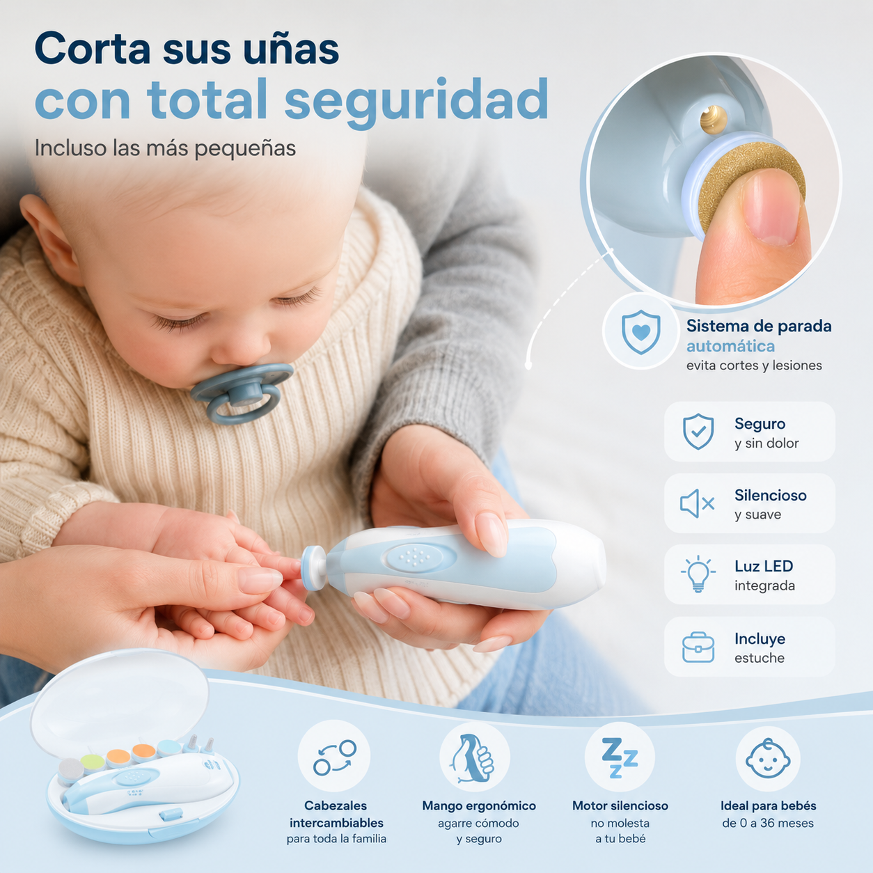 Corta Uñas Bebé™ — Kit de Manicura 20 en 1 Segura para Bebés