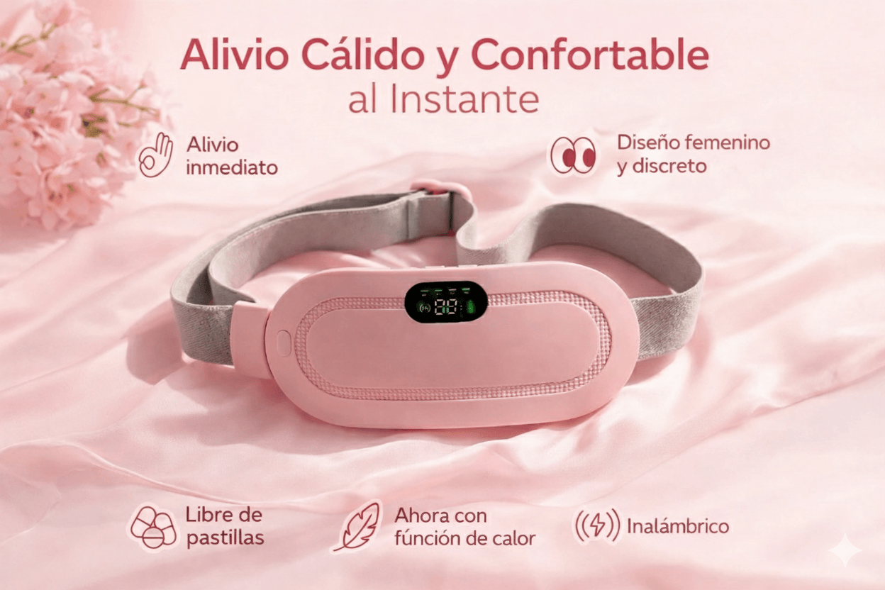 Cinturón Térmico Menstrual con Vibración - Alivio y Comodidad.